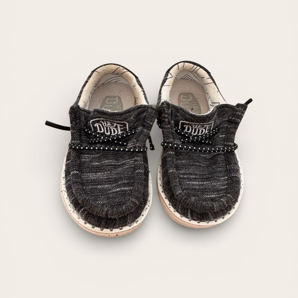 Hey Dude Kids Charcoal Wally Jersey Shoes